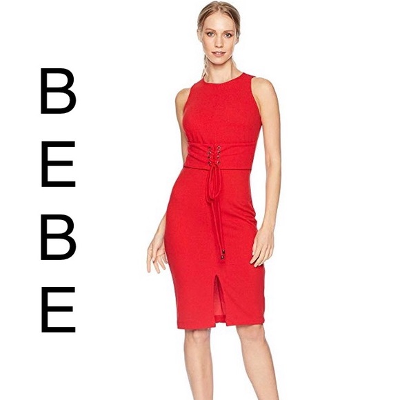 NWT BEBE Waist Corset Hi Slit Midi - Picture 1 of 5